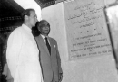 HazarImam lays Foundation Stone of Prince Aly S. Khan Library, Karachi  1960-10-01 